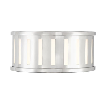 Crystorama Kendal 2 Light Flush Mount, Polished Nickel