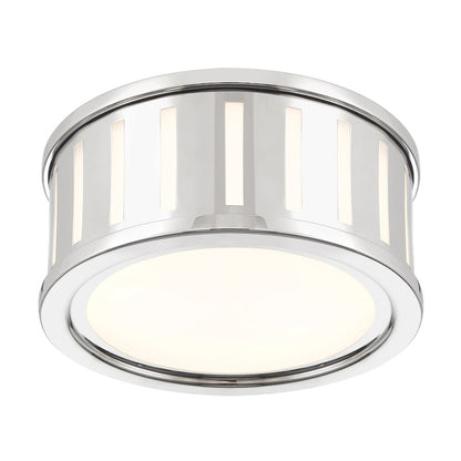 Crystorama Kendal 2 Light Flush/Semi Flush, Polished Nickel