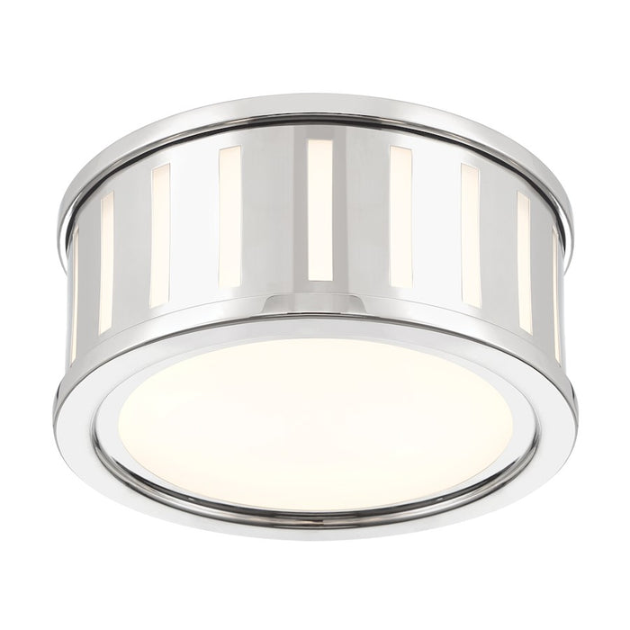 Crystorama Kendal 2 Light Flush/Semi Flush, Polished Nickel