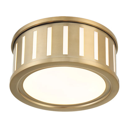 Crystorama Kendal 2 Light Flush Mount, Vibrant Gold