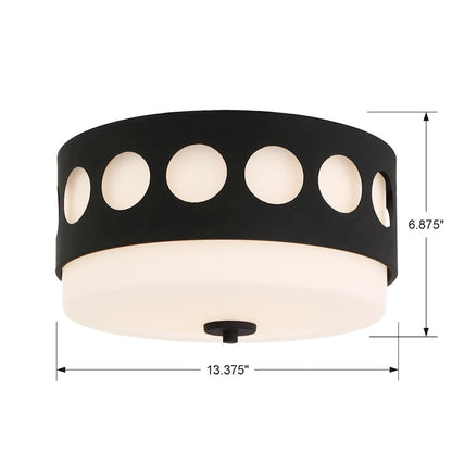 Crystorama Kirby 2 Light Ceiling Mount