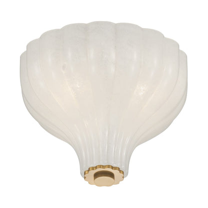 Crystorama Layton 3 Light 9.75" Semi Flush Mount, Luxe Gold/White
