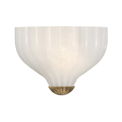 Crystorama Layton 1 Light 9.5" Sconce, Luxe Gold/White - LAY-301-LG