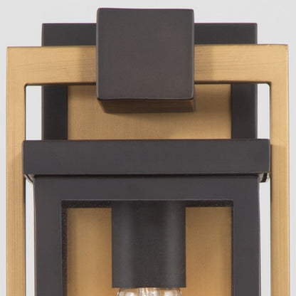 Crystorama Lendel 1Lt 6" Outdoor Sconce, Twilight Bronze/Gold