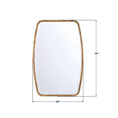 Crystorama Lindee 24" Mirror, Wood Veneer