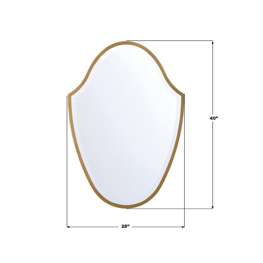 Crystorama Lindee 28" Mirror, Antique Gold