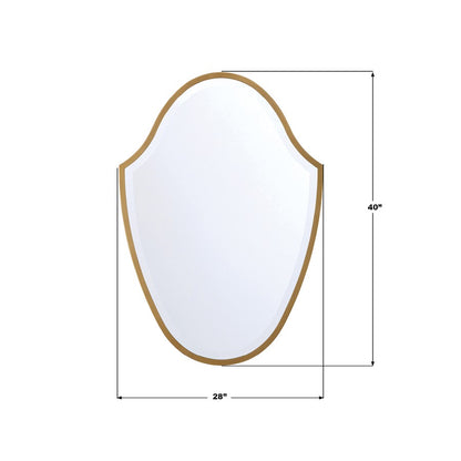Crystorama Lindee 28" Mirror, Antique Gold