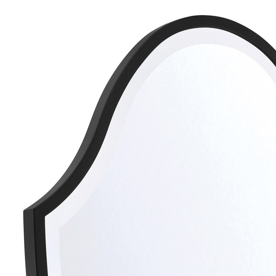 Crystorama Lindee 28" Mirror, Matte Black