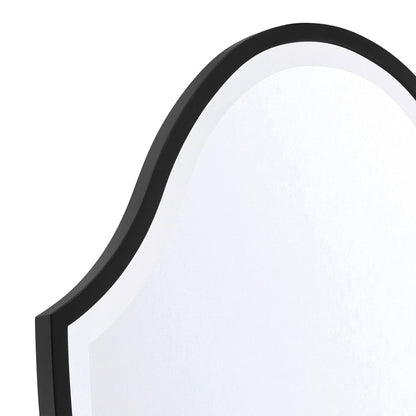 Crystorama Lindee 28" Mirror, Matte Black
