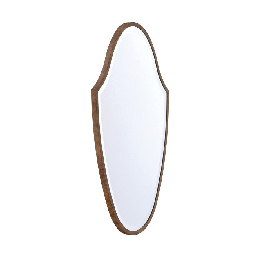 Crystorama Lindee 28" Mirror, Wood Veneer