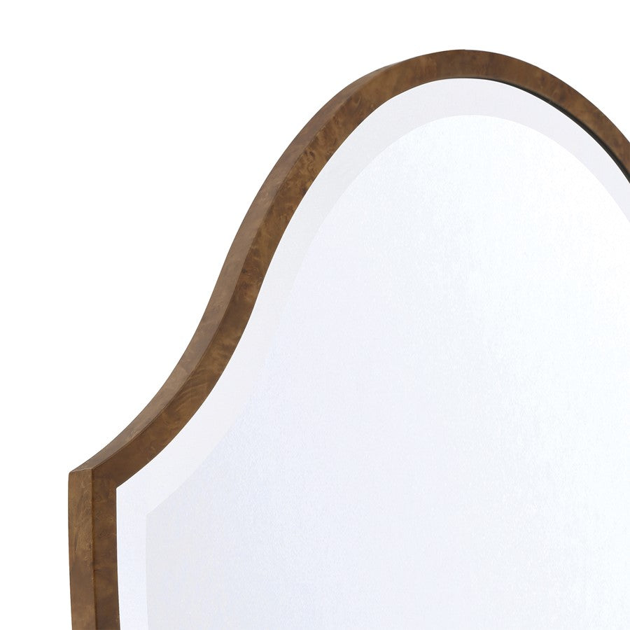 Crystorama Lindee 28" Mirror, Wood Veneer
