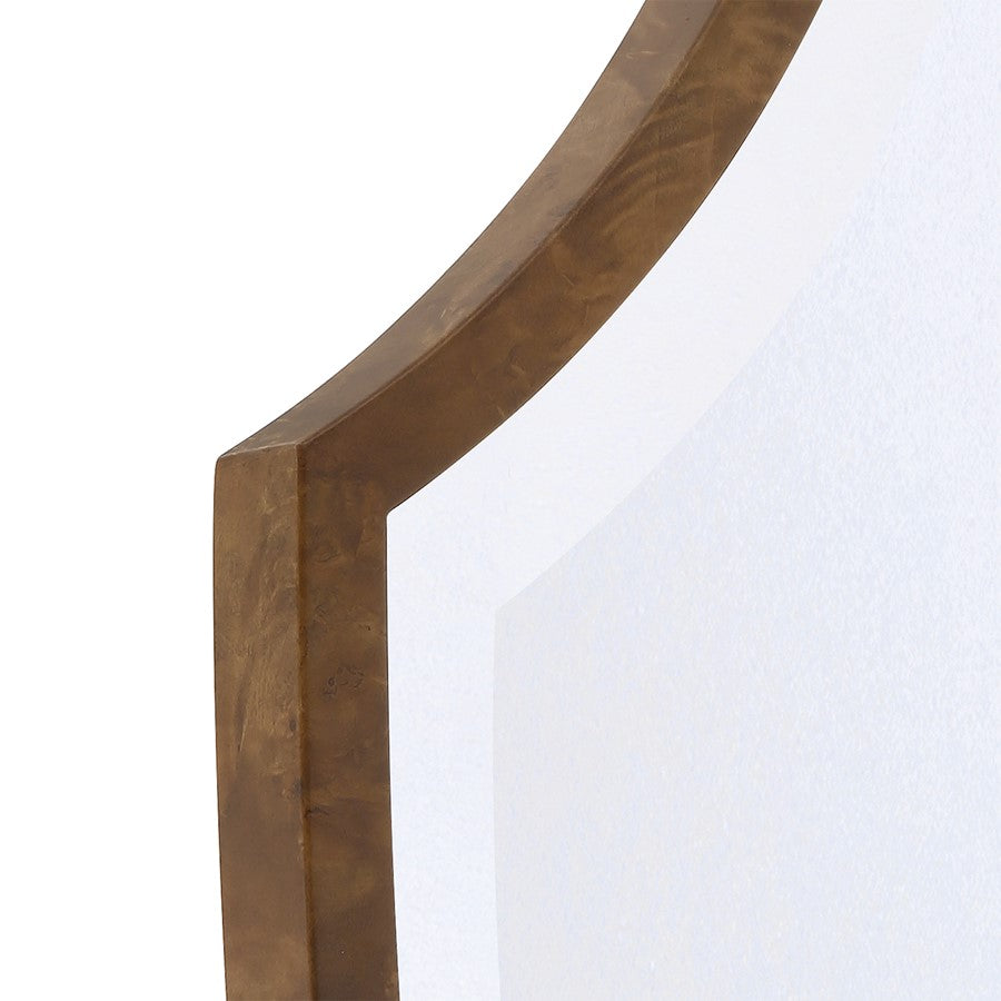Crystorama Lindee 28" Mirror, Wood Veneer