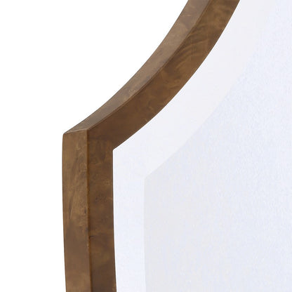 Crystorama Lindee 28" Mirror, Wood Veneer