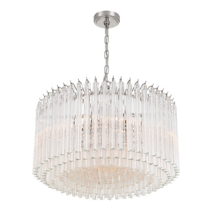 Crystorama Lofton 7 Light Chandelier, Polished Nickel
