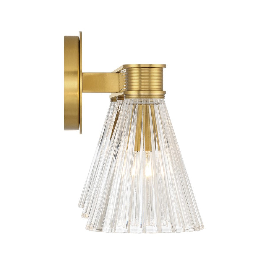 Crystorama Lotus 3 Light 23.5" Bathroom Vanity, Luxe Gold/Clear