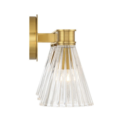 Crystorama Lotus 3 Light 23.5" Bathroom Vanity, Luxe Gold/Clear