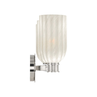 Crystorama Lotus 3Lt 22.75" Bathroom Vanity, Polished Nickel/White
