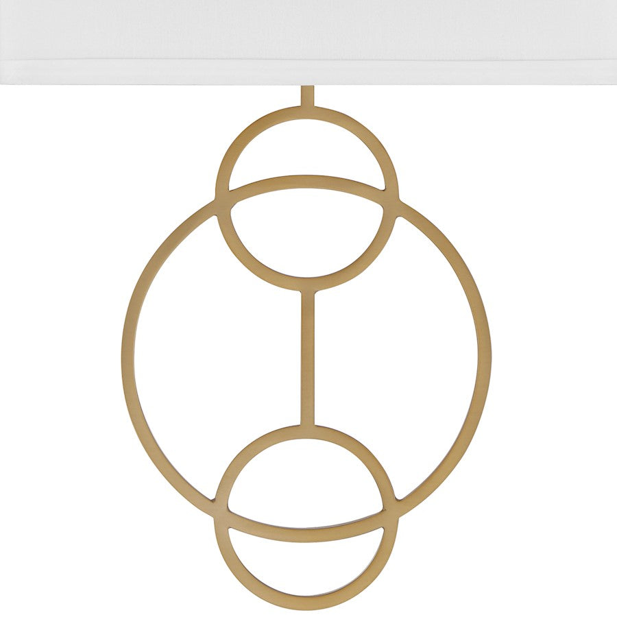 Crystorama Laurel 2 Light Sconce, Vibrant Gold/White