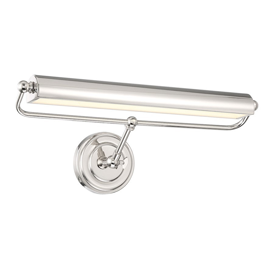 Crystorama Miller 1 Light Sconce, Polished Nickel - MLR-202-PN