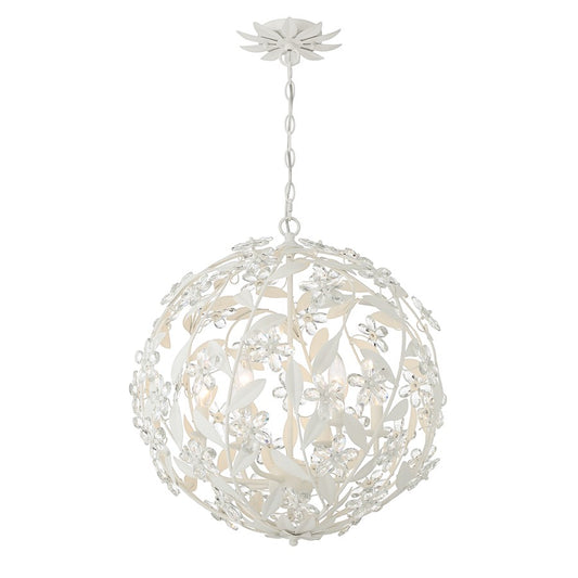 Crystorama Marselle 6 Light Pendant, Matte White - MSL-316-MT