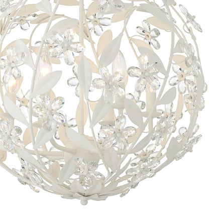 Crystorama Marselle 6 Light Pendant, Matte White