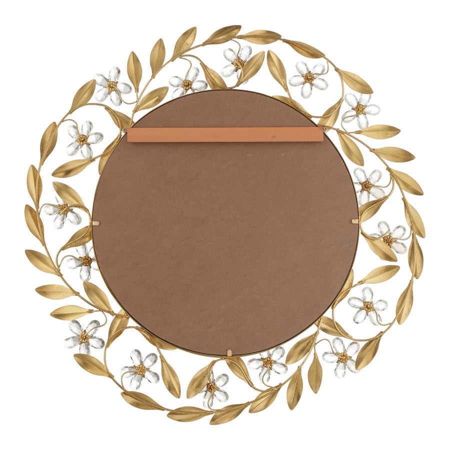 Crystorama Marselle 30" Mirror, Antique Gold