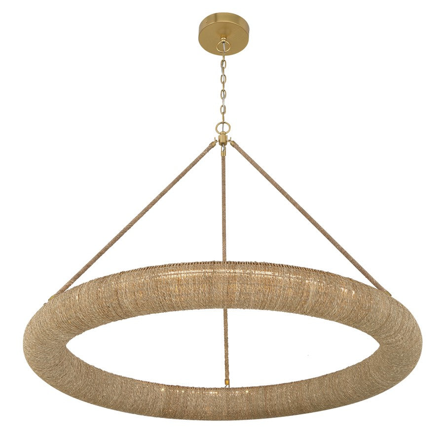 Crystorama Oakley 1 Light 48" Chandelier, Soft Gold