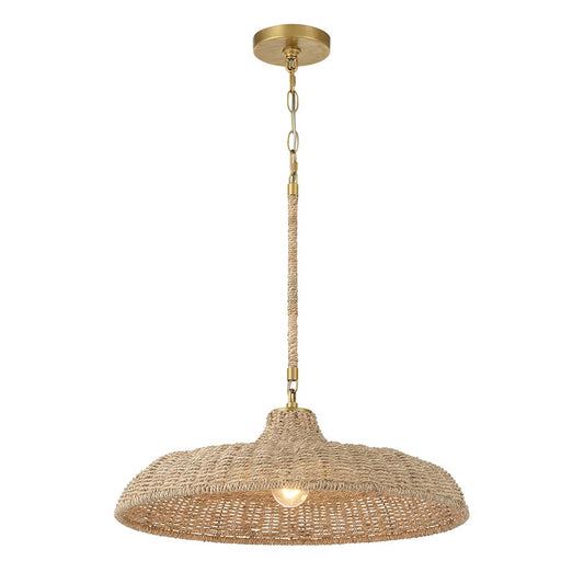 Crystorama Odessa 1 Light Pendant, Soft Gold - ODS-7801-SG