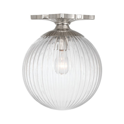 Crystorama Orly 1Lt 10" Semi Flush Mount, Polished Nickel/Clear