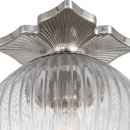 Crystorama Orly 1Lt 10" Semi Flush Mount, Polished Nickel/Clear
