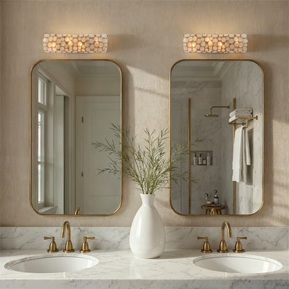 Crystorama Palla 4 Light 24" Bathroom Vanity, Antique Gold/White