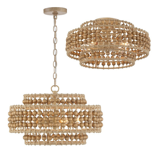 3 Light Chandelier, Burnished Silver