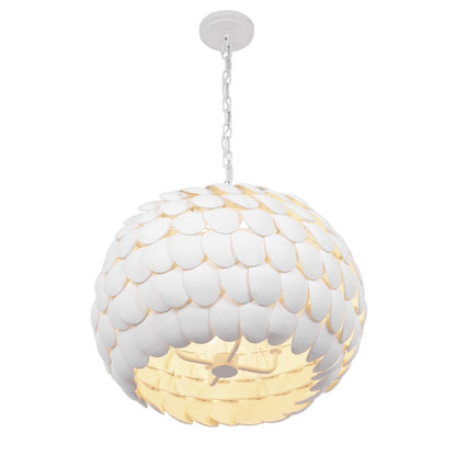 Crystorama Talia 5 Light 20.5" Chandelier, Matte White/White