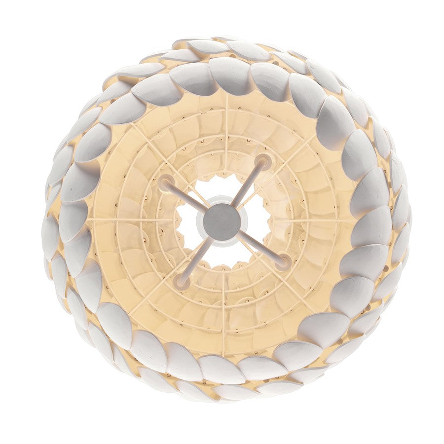 Crystorama Talia 5 Light 20.5" Chandelier, Matte White/White