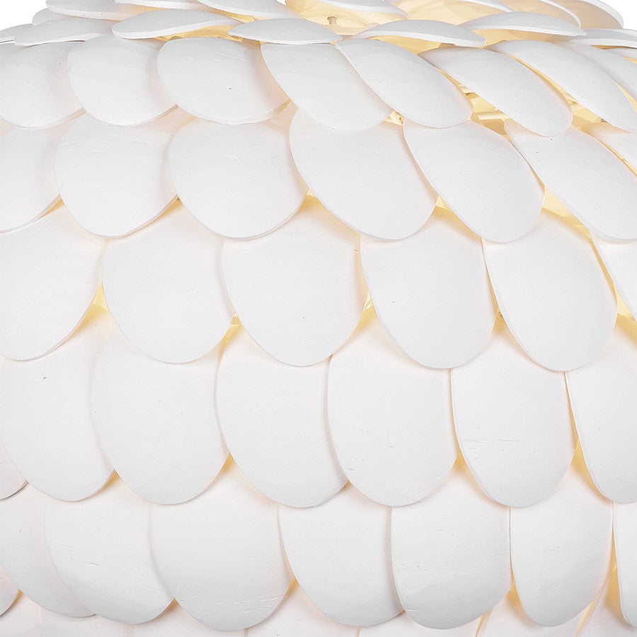 Crystorama Talia 5 Light 20.5" Chandelier, Matte White/White