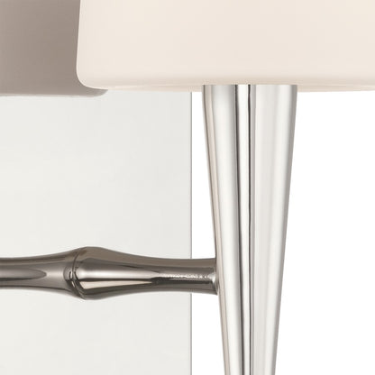 Crystorama Trenton 1 Light 5" Sconce, Polished Nickel/White