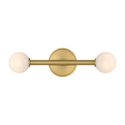 Crystorama Terrell 2 Light 17.75" Bathroom Vanity, Luxe Gold/White - TRL-2801-LG
