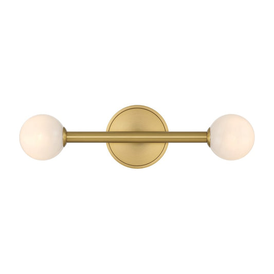 Crystorama Terrell 2 Light 17.75" Bathroom Vanity, Luxe Gold/White - TRL-2801-LG