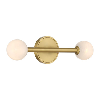 Crystorama Terrell 2 Light 17.75" Bathroom Vanity, Luxe Gold/White