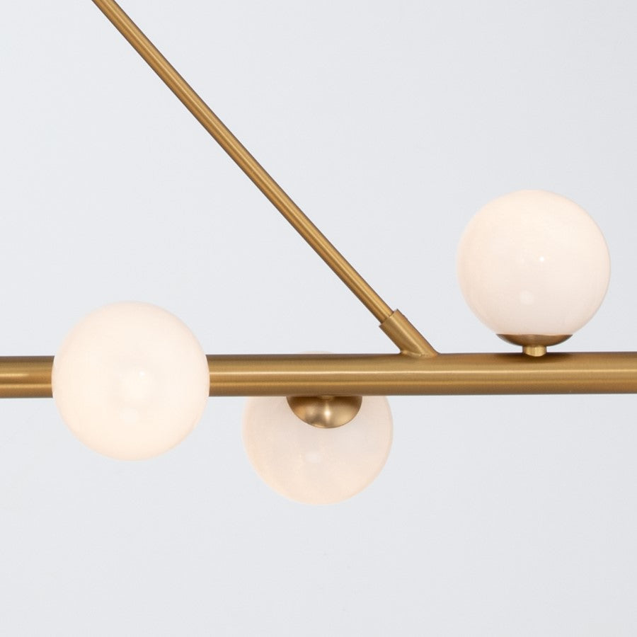 Crystorama Terrell 11 Light 46.5" Chandelier, Luxe Gold/White