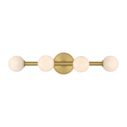 Crystorama Terrell 4 Light 24" Bathroom Vanity, Luxe Gold/White - TRL-2811-LG