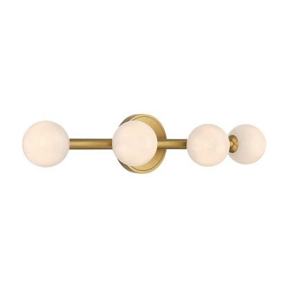 Crystorama Terrell 4 Light 24" Bathroom Vanity, Luxe Gold/White