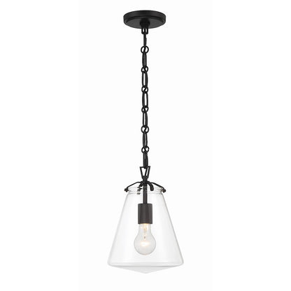 1 Light 11" Mini Pendant, Matte Black