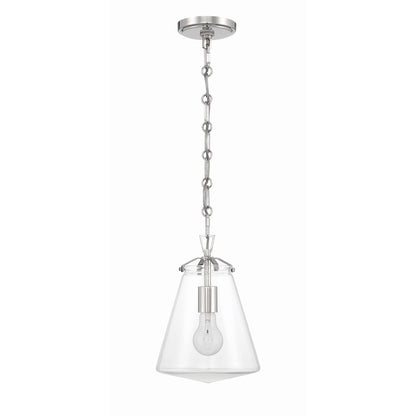 1 Light 11" Mini Pendant, Polished Nickel
