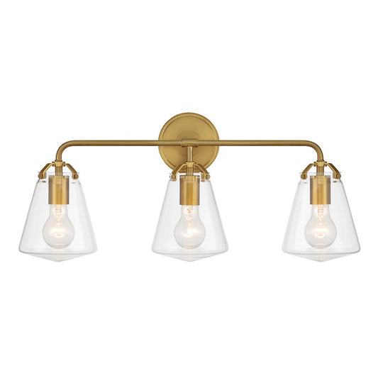 Crystorama Voss 3 Light Bath Light, Luxe Gold/Clear - VSS-7013-LG
