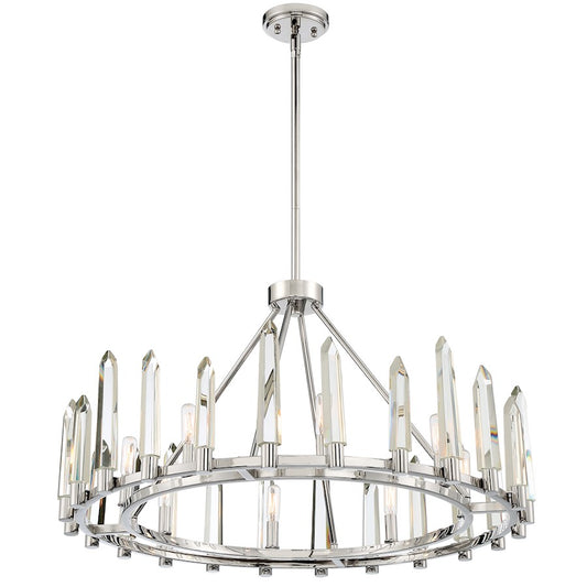 Watson Chandelier, Polished Nickel