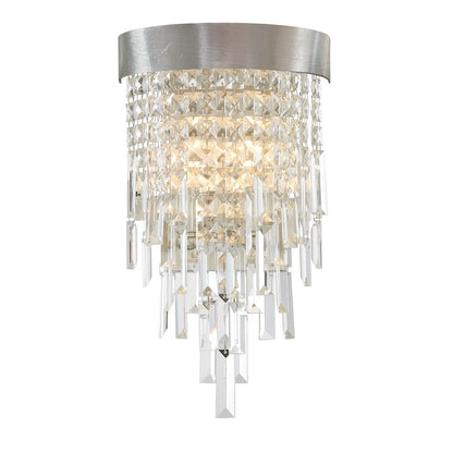 Crystorama Winfield 2 Light Sconce, Antique Silver - WIN-212-SA-CL-MWP