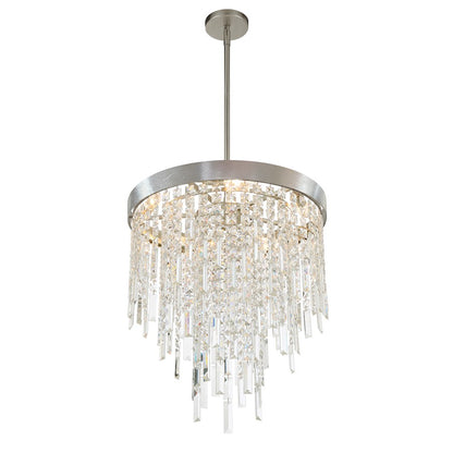 Crystorama Winfield 5 Light Chandelier, Antique Silver