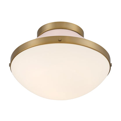 Crystorama Xander 1 Light Flush Mount, Vibrant Gold/Blush/White