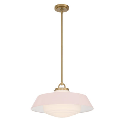 Crystorama Xander 3 Light 20" Pendant, Vibrant Gold/Blush - XAN-8009-VG-BH